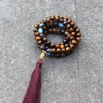 Buddha Stones Tibetan Tiger Eye Buddha Strength Power Beaded Tassel Pendant Necklace Necklaces & Pendants BS 4