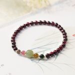 Buddha Stones Natural Garnet Hetian Jade Tourmaline Bead Passion Bracelet Bracelet BS Garnet(Wrist Circumference 14-16cm)