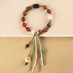 Buddha Stones Lightning Strike Wood Bodhi Seed Cat Paw Claw Auspiciousness Protection Tassel Bracelet Bracelet BS 5