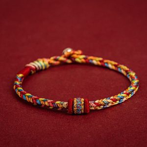 Buddha Stones Handmade Dragon Boat Festival Luck Colorful Rope Child Adult Bracelet Bracelet BS 19cm for Weight Range(90-100 kg)