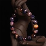 Buddha Stones Natural Purple Tiger Eye Protection Strength Bracelet Bracelet BS 14mm