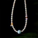 Buddha Stones 925 Sterling Silver Natural Pearl Larimar Sincerity Necklace Pendant Necklaces & Pendants BS 3