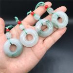 Buddha Stones Natural Jade Peace Buckle Prosperity Necklace Pendant Necklaces & Pendants BS 9
