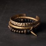 Buddha Stones Lava Rock Stone Copper Balance Cuff Bracelet Bangle Bracelet BS 1