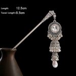 Buddha Stones Water Drop Lily of the Valley Flowers Tassels Confidence Hairpin Hairpin BS 9