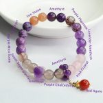 Buddha Stones Natural Amethyst Crystal Inner Peace Healing Bead Charm Bracelet Bracelet BS 6