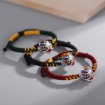 Buddha Stones Handmade Dancing Lion Luck Braided String Bracelet 11