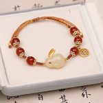Year of the Rabbit Red Agate Jade Bunny Confidence String Bracelet Bracelet BS Red Agate(Confidence♥Calm)