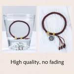 Buddha Stones Handmade 925 Sterling Silver Five Directions Gods of Wealth Luck Protection String Braid Bracelet Bracelet BS 12