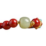 Buddha Stones Cinnabar Green Aventurine Fortune Protection Charm Bracelet Bracelet BS 16