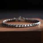 Buddha Stones Double Dorje Vajra Strength Punk Copper Chain Bracelet Necklace Bracelet BS 5