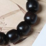 Buddha Stones Ebony Wood Auspicious Clouds Engraved Calm Bracelet Bracelet BS 7