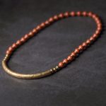 Buddha Stones Red Jasper Moss Agate Black Obsidian Crystal Copper Peace Couple Bracelet Bracelet BS 6