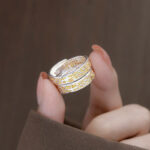 Buddha Stones Peace and Joy Tang Dynasty Flower Design Lotus Heart Sutra Carved Copper Luck Adjustable Ring Ring BS 9