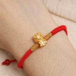 Buddha Stones 999 Sterling Silver Year of the Dragon Copper Coin Fortune Dragon Fu Character Luck Handcrafted Red String Braided Bracelet (Extra 30% Off | USE CODE: FS30) Bracelet BS 3