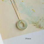 Buddha Stones Natural Round Jade Peace Buckle Luck Abundance Necklace Pendant Necklaces & Pendants BS Jade 18mm
