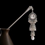 Buddha Stones Water Drop Lily of the Valley Flowers Tassels Confidence Hairpin Hairpin BS 8