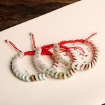 Buddha Stones Natural Round Jade Luck Red String Protection Bracelet Bracelet BS 2