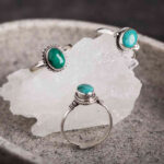Buddha Stones 925 Sterling Silver Turquoise Wisdom Love Ring Ring BS 17