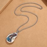 Buddha Stones Avalokitesvara Lotus Design Copper Wealth Necklace Pendant Necklaces & Pendants BS 2