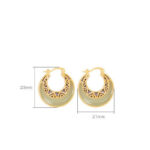 Buddha Stones Crescent Moon Jade Prosperity Drop Earrings Earrings BS 8