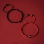 Buddha Stones Lucky Cinnabar Bead Blessing Red String Bracelet Bracelet BS 12