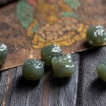 Buddha Stones Natural Tibet 108 Mala Beads Purple Bodhi Seed Hetian Cyan Jade Copper Dorje Peace Bracelet Mala Bracelet BS 19