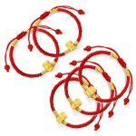 Buddha Stones 999 Sterling Silver Year of the Dragon Copper Coin Fortune Dragon Fu Character Luck Handcrafted Red String Braided Bracelet (Extra 30% Off | USE CODE: FS30) Bracelet BS 19