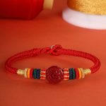 Buddha Stones Year of the Dragon 925 Sterling Silver Chinese Zodiac Cinnabar Auspicious Matches Blessing Bracelet (Extra 30% Off | USE CODE: FS30) Bracelet BS 11