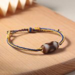 Buddha Stones Tibetan Three-eyed Dzi Bead Luck Happiness Bracelet Bracelet BS 2
