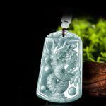 Buddha Stones Year Of The Dragon Chinese Zodiac Dragon Travels The World Jade Strength Necklace Pendant Necklaces & Pendants BS 1