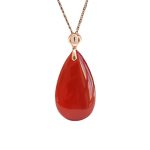 Buddha Stones 925 Sterling Silver Waterdrop Red Agate Confidence Necklace Pendant Necklaces & Pendants BS 9