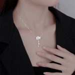Buddha Stones 999 Sterling Silver Lotus Flower Pod Carved Enlightenment Necklace Pendant Necklaces & Pendants BS 7