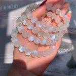 Buddha Stones Natural Moonstone Lotus Love Bracelet Bracelet BS 2
