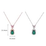 Buddha Stones 925 Sterling Silver Green Chalcedony Butterfly Zircon Courage Necklace Pendant Necklaces & Pendants BS 9
