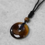 Buddha Stones Lucky Coin Pendant Healing Crystal Gemstone Necklace Necklaces & Pendants BS 20