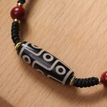 Buddha Stones Handcrafted Tibetan Nine-eye Dzi Bead Protection Bracelet Bracelet BS 3