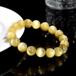 Buddha Stones Natural Golden Lepidolite Protection Prosperity Bracelet Bracelet BS 1