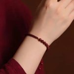 Buddha Stones Natural Cinnabar King Kong Knot Blessing String Bracelet Bracelet BS 9