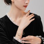 Buddha Stones Copper Plated Gold Hetian Jade Bead Luck Double Layer Bracelet Bangle Bracelet Bangle BS 11