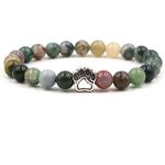 Indian Agate Green Agate Dog Paw Positive Calm Bracelet Bracelet BS Indian Agate (Cleansing ♥ Positive)