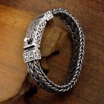 Buddha Stones Retro Vine Totem Pattern Braided Healing Chain Bracelet Bracelet BS 6