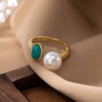 Buddha Stones 925 Sterling Silver Pearl Turquoise Healing Ring Earrings Necklace Pendant Necklaces & Pendants BS Ring