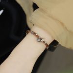Buddha Stones 925 Sterling Silver Gold Swallowing Beast Koi Fish Wealth Handcrafted Braided Bracelet Bracelet BS Brown(Wrist Circumference 14-16cm)