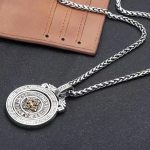 Buddha Stones Tibetan Om Mani Padme Hum Double Dorje Vajra Rotatable Purity Peace Necklace Pendant Necklaces & Pendants BS 12