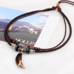 Buddha Stones Ethnic Wolf Tooth Pattern Beads Wealth Necklace Pendant Necklaces & Pendants BS 3