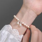 Buddha Stones 999 Sterling Silver Lotus Flower Pod Natural Pearl Healing Bracelet Bracelet BS 6