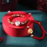 Buddha Stones 999 Sterling Silver Apple Red Multicolored Rope Luck Protection Handcrafted Kids Bracelet Bracelet BS 1