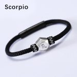 Buddha Stones 999 Sterling Silver 12 Constellations of the Zodiac Protection Handmade String Bracelet Bracelet BS Scorpio 19CM