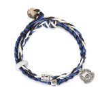 Buddha Stones 925 Sterling Silver Om Mani Padme Hum Swastika Handmade Protection Bracelet Bracelet BS 2